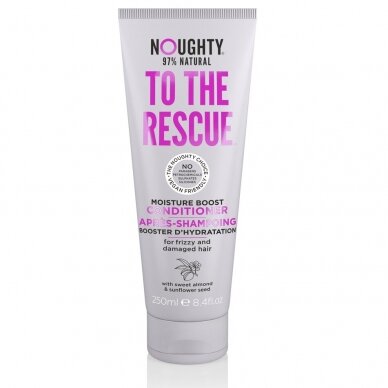 Noughty To The Rescue drėkinamasis kondicionierius sausiems, pažeistiems plaukams su saldžiųjų migdolų ir saulėgrąžų sėklų ekstraktais 2