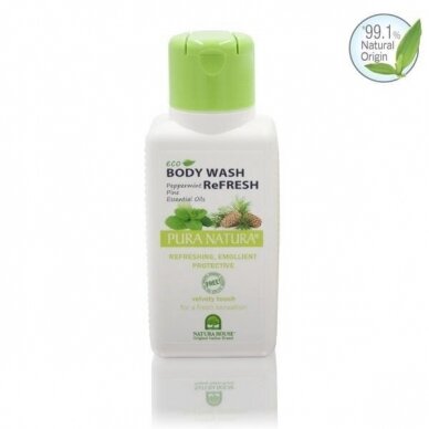 Natura House tonizējošs ķermeņa mazgāšanas/dušas želeja ar piparmētru, priežu ēteriskajām eļļām, 500ml 1