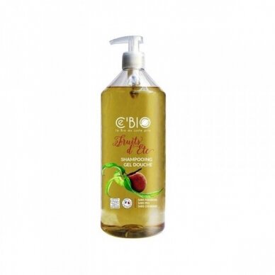 C'BIO shower and hair shampoo 2in1 peach and apricot aroma, 1l