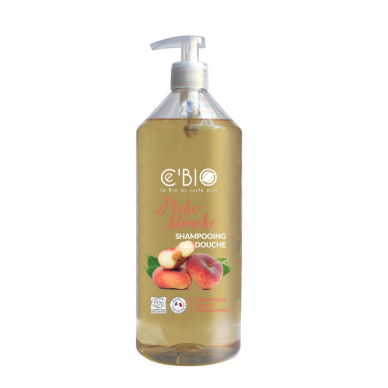 Ce`BIO shower and hair shampoo 2in1 with white peach extract, 1l