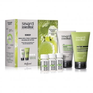 Helen Seward Mediter Remedy treatment set (Remedy shampoo, 75ml - 1pc; Remedy mask, 75ml - 1pc; Remedy emulsion, 8ml - 3pc)