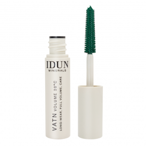 IDUN Minerals suteikiantis apimties vandeniui atsparus blakstienų tušas, žalios spalvos VATN VOLUME Nr.5019, 3,5 ml (MINI DYDIS)