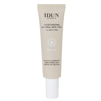 IDUN Minerals drėkinamasis veido kremas su atspalviu SPF 30, Light/Medium Neutral Nr. 1418, 27 ml