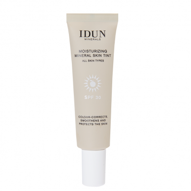 IDUN Minerals mitrinošs sejas krēms ar toni SPF 30, Light/Medium Nr. 1412, 27 ml