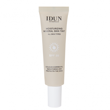 IDUN Minerals mitrinošs sejas krēms ar toni SPF 30, Medium Nr. 1413, 27 ml