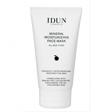 IDUN Minerals intensively moisturizing face mask with niacinamide and hyaluronic acid, for all skin types, 75 ml