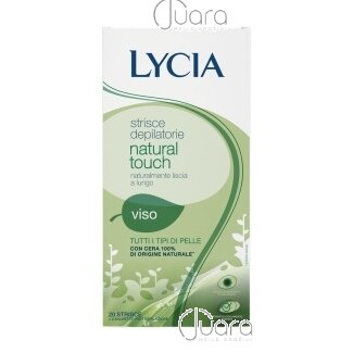 Lycia Natural Touch depiliacinės vaško juostelės veidui (visų tipų odai), 20vnt (pažeista pakuotė)