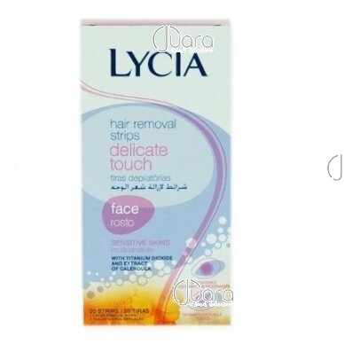 LYCIA Delicate Touch Восковые полоски для депиляции лица (чувствительная кожа), 20 шт. (повреждена упаковка)