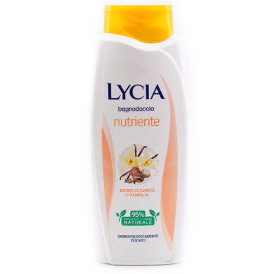 Lycia shower gel/bath foam "Nourishing" with shea butter and vanilla extract, 750 ml