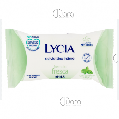 Lycia intimate hygiene wipes Fresh with mint extract, 12 pcs