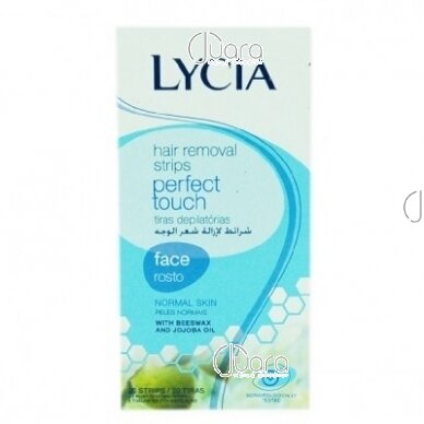 Lycia Perfect Touch depilatory wax strips for the face (normal skin), 20 pcs (Damaged packaging)