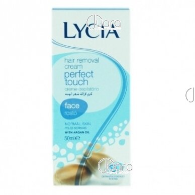 Lycia Perfect Touch depiliacinis kremas, plaukeliams nuo veido šalinti (normaliai odai), 50ml (Pažeista pakuotė)