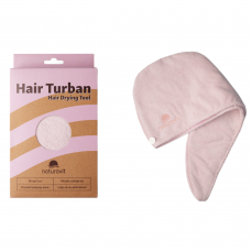 Mikropluošto plaukų rankšluostukas (turbanas), rožinės spalvos, 1vnt