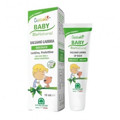 Natura House Cucciolo BIO aizsargājošs lūpu balzams bērniem un zīdaiņiem ar sviesta koka eļļu, 15ml