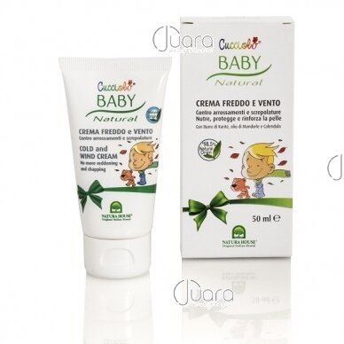 Natura House Cucciolo cream against cold and wind for children and babies with butter tree oil, 50ml