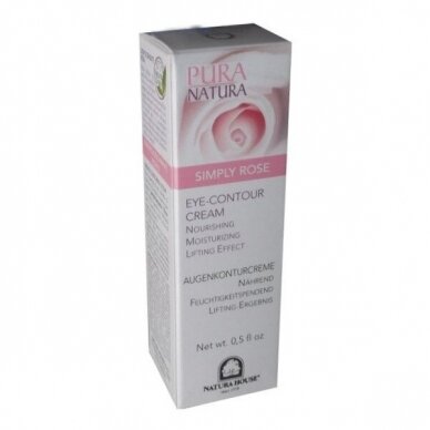 Natura House maitinamasis, drėkinamasis paakių kremas su rožių ekstraktu, 15 ml 1