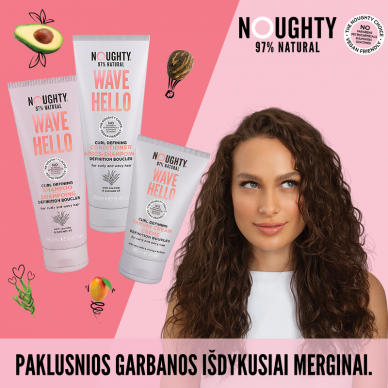 Noughty Wave Hello Curl Крем для вьющихся и волнистых волос с экстрактом морских водорослей и маслом манго, 150 мл 2