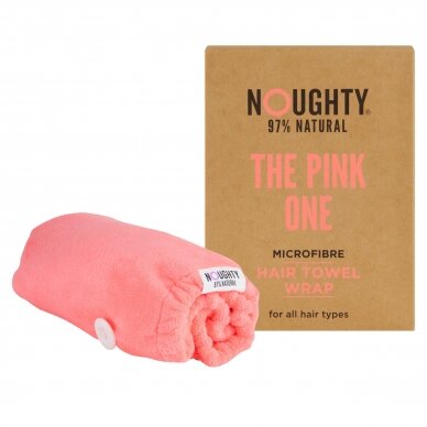 Noughty microfiber hair towel, pink, 1pc 1