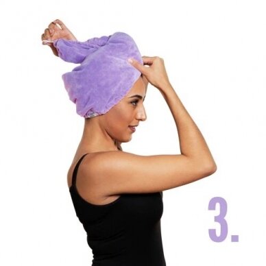 Noughty microfiber hair towel, pink, 1pc 4