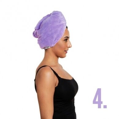 Noughty microfiber hair towel, pink, 1pc 5