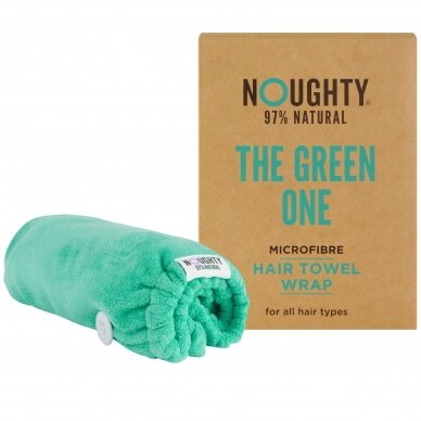 Noughty microfiber hair towel, green, 1pc 1
