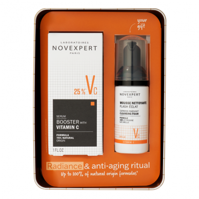 Novexpert set for face care with vit C in a metal box 1