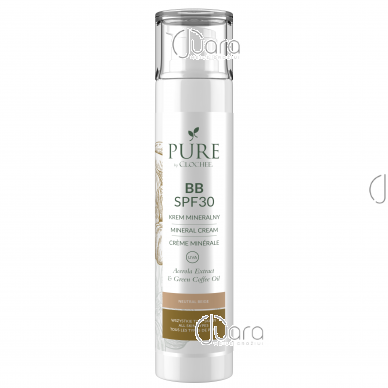 PURE BY CLOCHEE BB mineralinis kremas su SPF 30, 50ml (neutralus, smėlio atspalvis)