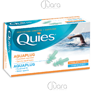 QUIES protective earplugs for swimming made of moldable silicone, 1 pair