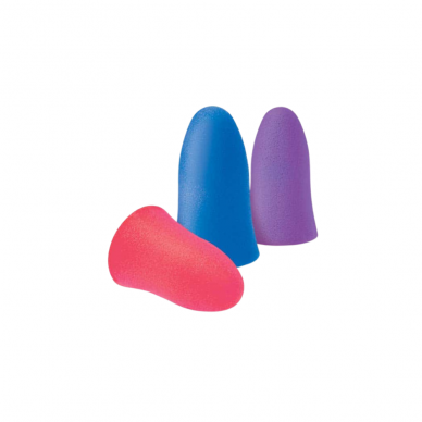 QUIES protective ear plugs made of polyurethane foam, bright colors, 2 pairs 1