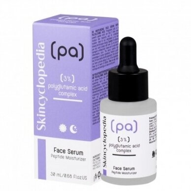 Skincyclopedia moisturizing face serum with 3% polyglutamic acid complex, 30ml