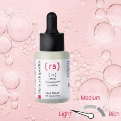 Skincyclopedia pretnovecošanās serums sejai ar 1% retinolu un skvalānu, 30ml 1