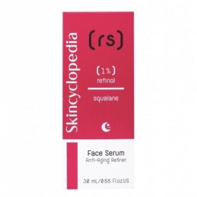 Skincyclopedia pretnovecošanās serums sejai ar 1% retinolu un skvalānu, 30ml 2