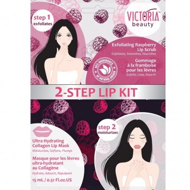 Victoria Beauty 2-шаговый набор для губ - скраб для губ + маска для губ, 1шт