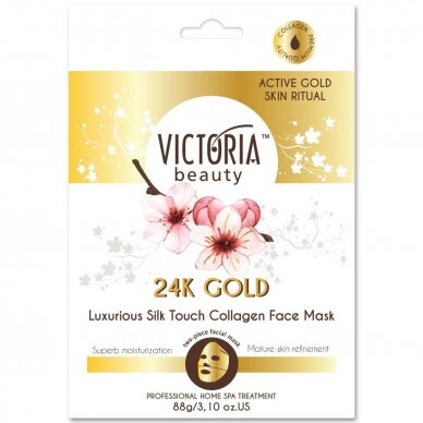 Victoria Beauty 24K aukso veido kaukė gaivinamoji, suteikia švytėjimo, gyvybingumo, 1vnt