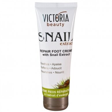 Victoria Beauty restorative foot cream with snail secretion, 100 ml