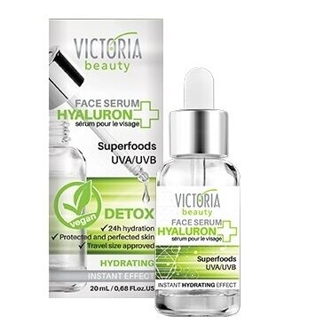 Victoria Beauty Hyaluron+ увлажняющая сыворотка для лица с гиалуроновой кислотой и фильтром UVA/UVB, 20мл