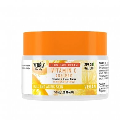 Victoria Beauty veido kremas brandžiai odai su vitaminu C, SPF20, 50 ml