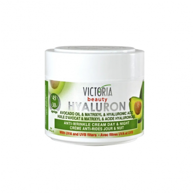 Victoria Beauty anti-wrinkle face cream with avocado oil and hyaluronic acid, UVA and UVB, 50ml