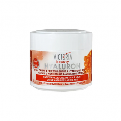 Victoria Beauty anti-wrinkle face cream with caviar, hyaluronic acid and red grape extracts, UVA and UVB, 50ml