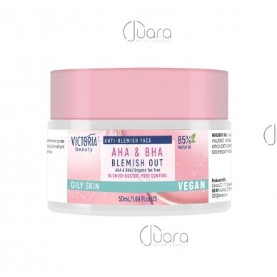 VICTORIA BEAUTY veido kremas su  AHA ir BHA rūgštimis,50 ml (Trumpas galiojimas)