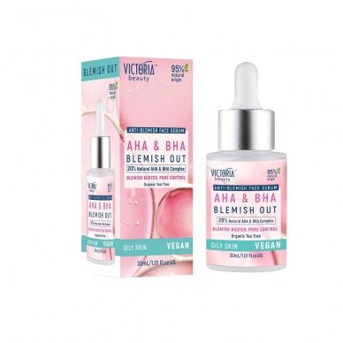 Victoria Beauty face serum with AHA and BHA acids, 30 ml